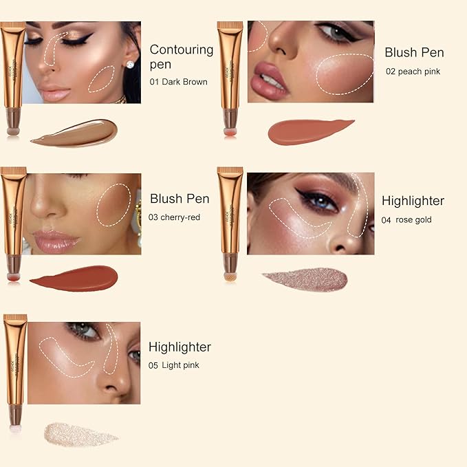 Contour Beauty Wand, Liquid Face Concealer Contouring Highlighter Contour Stick