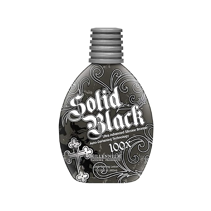 Millennium Tanning Solid Black 100X Indoor Tanning Lotion for Tanning Beds (13.5 Fluid Ounces)