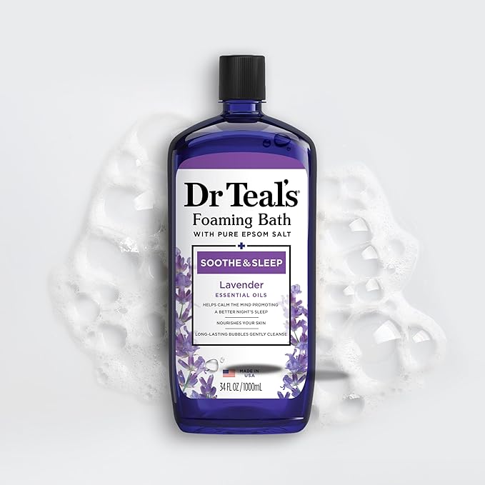 Dr Teal's Foaming Bath with Pure Epsom Salt, Lavender & Eucalyptus, 34 fl oz (Pack of 2)
