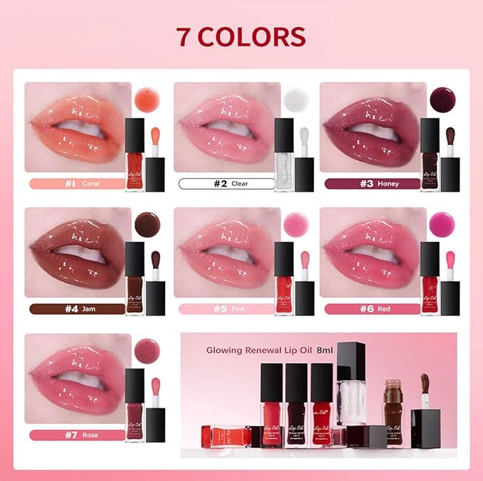MAEPEOR Glowing Lip Oil 7 Colors Balm