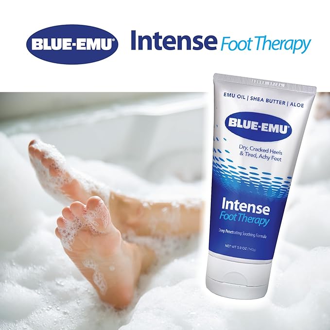 BLUE-EMU Intense Foot Therapy Cream for Dry Skin and Tired Feet - 5oz