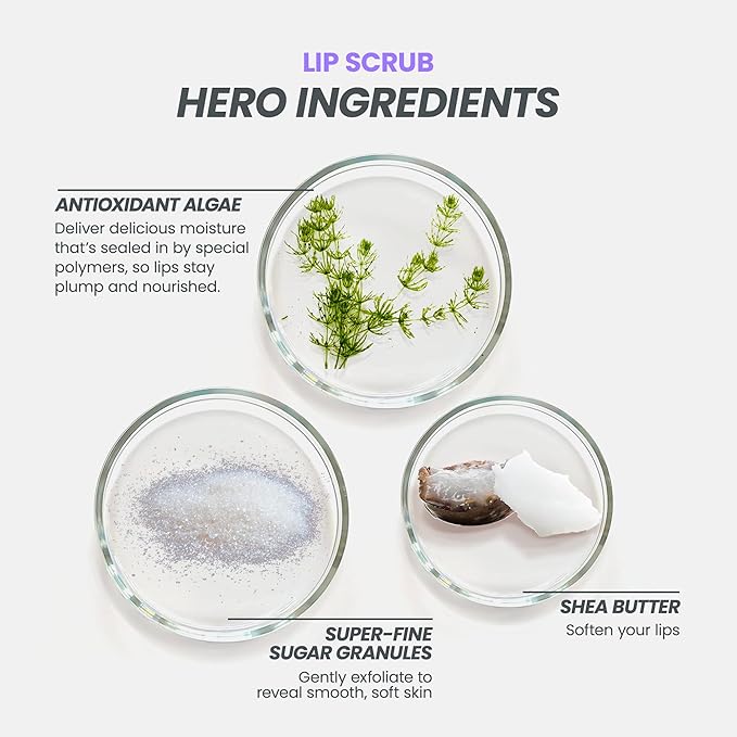 Wonderskin 3-in-1 Lip Scrub Exfoliator &