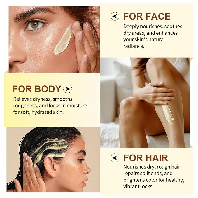 African Shea Butter 4.2oz Ivory Grade A Pure Natural Raw & Unrefined Body Butter for Dry and Cracked Skin - Moisturizing Shea Butter - Deep Nourishing Body Hair and Face