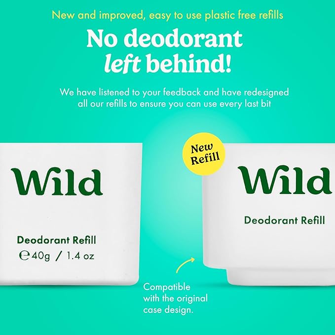 Wild - Refillable Deodorant Variety Pack - Aluminum Free - Scents Include Fresh Cotton & Sea Salt, Cherry Blossom and Coconut & Vanilla - Long Lasting Protection