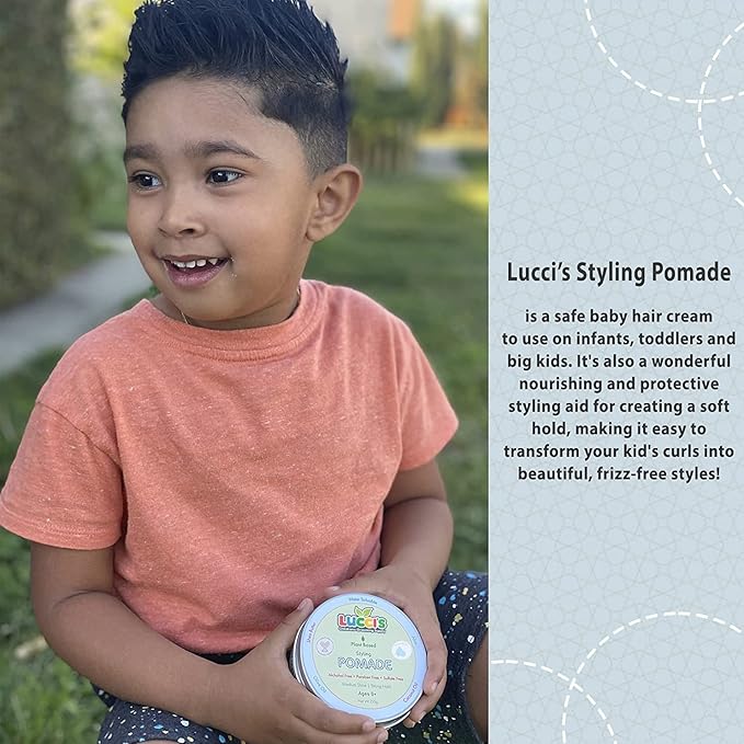 Baby Hair Gel – 5oz Plant-Based Styling Hair Pomade for Infants – No Parabens or Sulphates – Medium Shine and Strong Hold Hair Paste for Kids