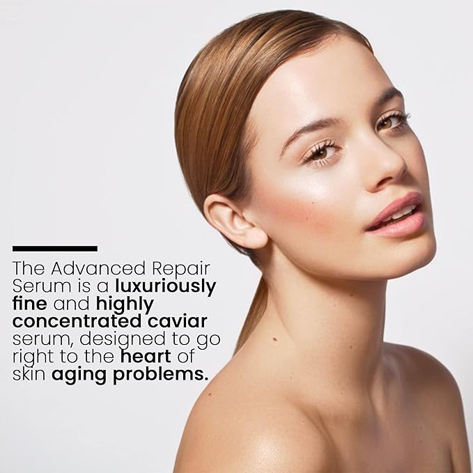 Caviar Hydrating Extract Face Serum - Advanced Repair Serum for Anti-Aging, Facial Lifting & Firming Effect, Removes Wrinkles & Fine Lines | Glowing Skin with Vitamin E & Reduced Dryness (30ml)