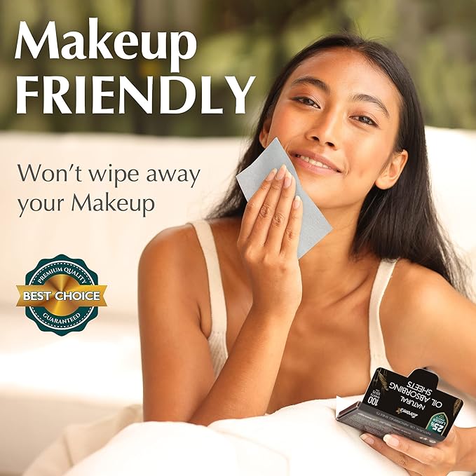 Natural Oil Blotting Sheets for Face with Bamboo Face