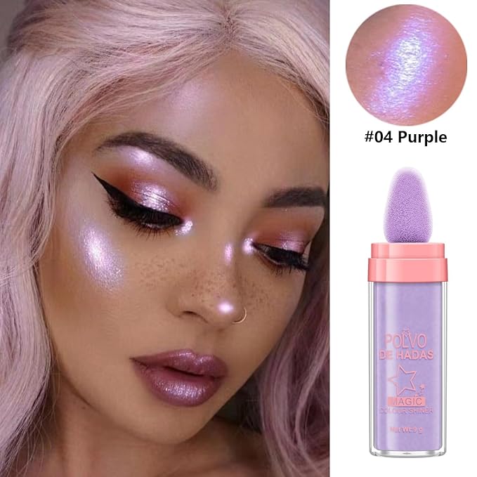 Polvo De Hadas Fairy Dust Highlight Patting Powder Fantasy Purple)
