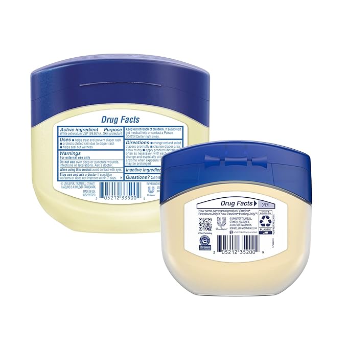 Vaseline Original Healing Jelly, 2-Size Variety Bundle – #1 Dermatologist Recommended Skin Protectant, Healing Ointment for Beauty & Personal Care