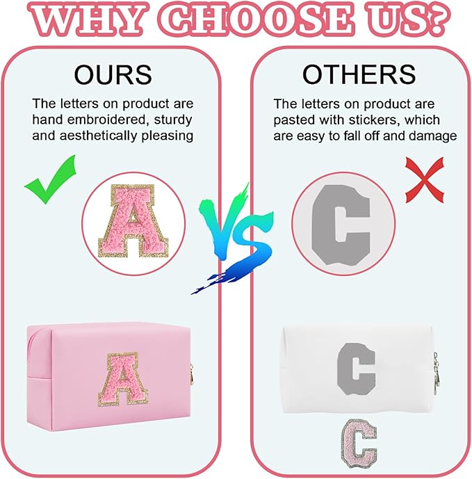 Personalized initial letter patch makeup