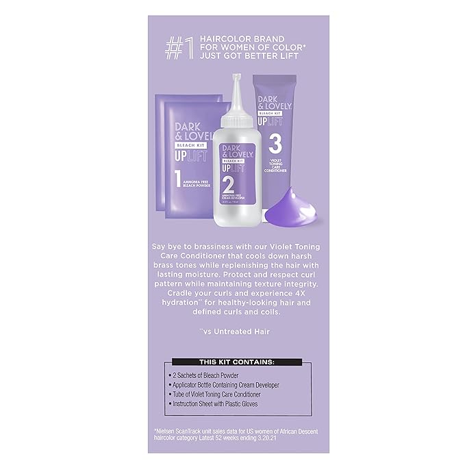 SoftSheen-Carson Interbeauty Dark and Lovely® Uplift Bleaching Kit for Blonde Hair, Includes Bleach Powder, Developer, and Toner