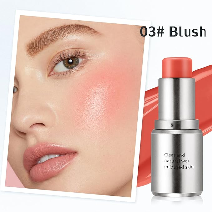 Boobeen Highlighter Makeup Stick, Cream Highlighter & Blush Dewy Finish