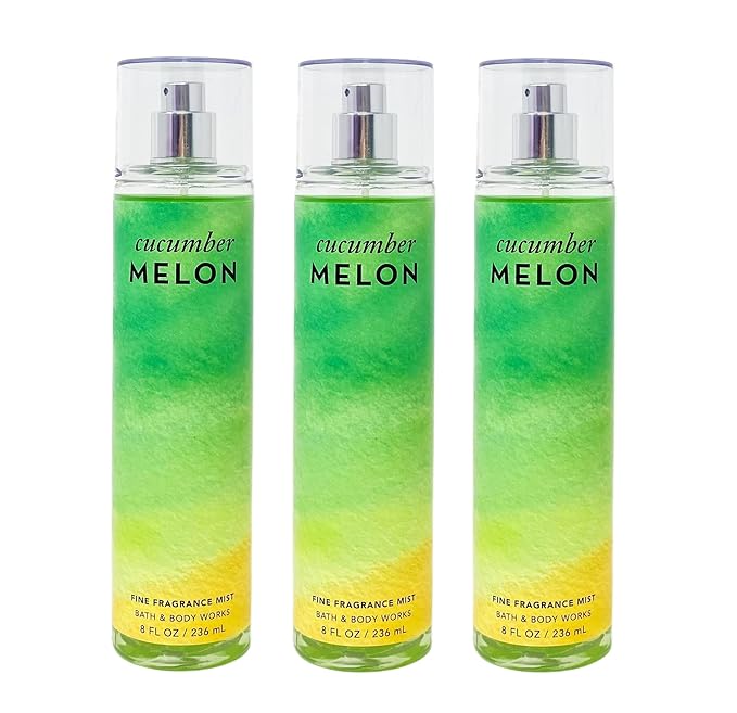 Bath & Body Works Cucumber Melon 3 Pack Fine Fragrance Mist Gift Set - Full Size