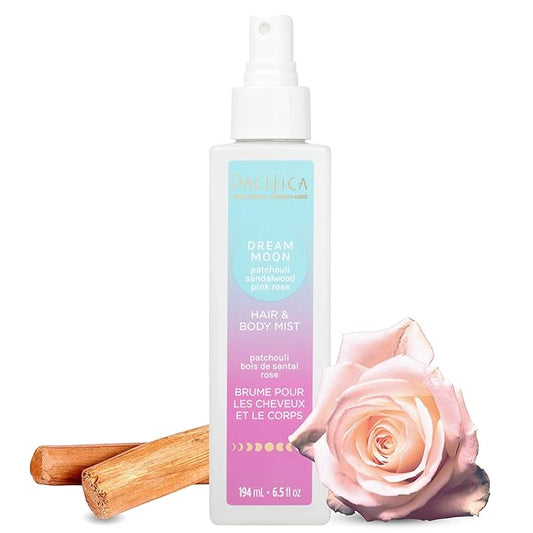 Pacifica Hair Perfume & Body Fragrance Spray Mist - Dream Moon with Vanilla, Almond & Spices – Alcohol-Free, Vegan & Cruelty-Free, 6.5 oz