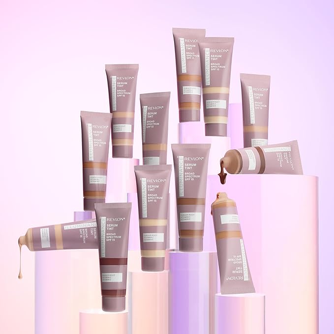 Revlon Illuminance Tinted Serum, Triple Hyaluronic Acid, Evens Out Skin Tone Over Time and Hydrates All Day, SPF 15, 213 Light Natural, 0.94 fl oz.