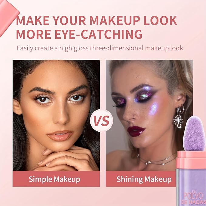 Polvo De Hadas Fairy Dust Highlight Patting Powder Fantasy Purple)