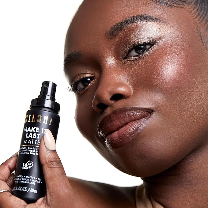Milani Make it Last Matte - Matte Finish Charcoal Setting Spray - Cruelty-Free Makeup Primer and Setting Spray for Oily Skin - Long Lasting Finishing Spray - 2 Pack