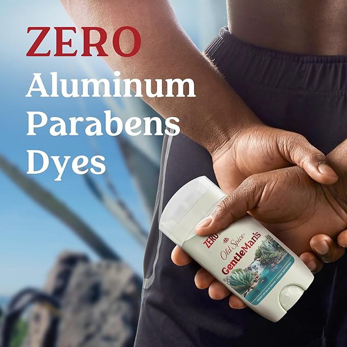 Old Spice GentleMan's Aluminum Free Dry Feel Deodorant for Men, 24/7 Lasting Freshness, Gentle on Skin with Skin Conditioners, Blue Agave + Fresh Waterfall Scent, 3.0 oz (Pack of 3)