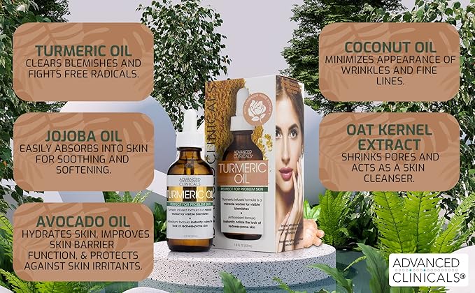 Advanced clinicals turmeric oil facial