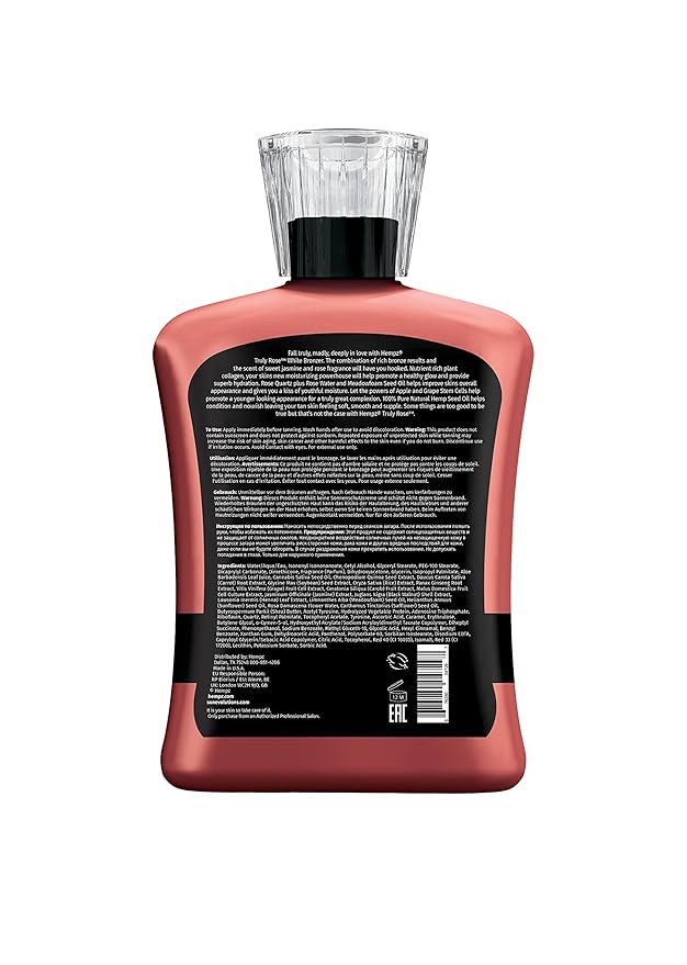 HEMPZ Truly Rose White Bronzer - Herbal Moisturizing Self Tanning Lotion for Tanning Beds, Beach, Sun 13.5 Fl OZ