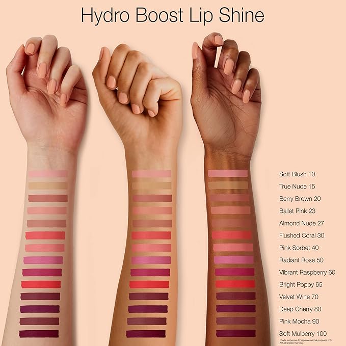 Neutrogena Hydro Boost Moisturizing Lip Gloss, Hydrating Non-Stick and Non-Drying Luminous Tinted Lip Shine with Hyaluronic Acid to Soften and Condition Lips, 90 Pink Mocha Color, 0.10 oz