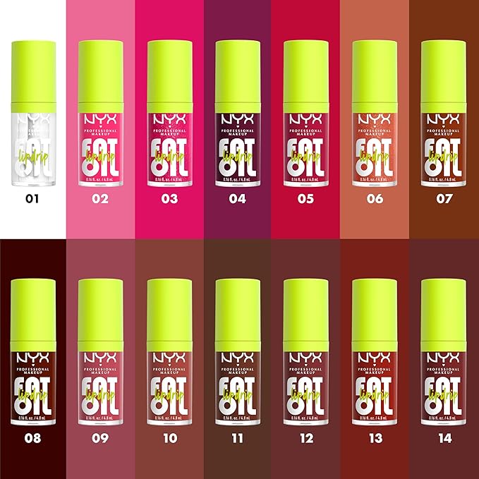 NYX PROFESSIONAL MAKEUP Fat Oil Lip Drip, Moisturizing, Shiny and Vegan Tinted Lip Gloss - Chillin Like a Villain (Pale Dusty Rose)