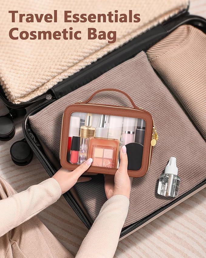 Clear makeup bag, portable travel