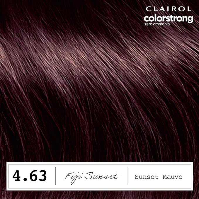 Clairol ColorStrong Permanent Zero Ammonia Hair Dye, 4.63 Sunset Mauve - Fiji Sunset Hair Color, Pack of 1