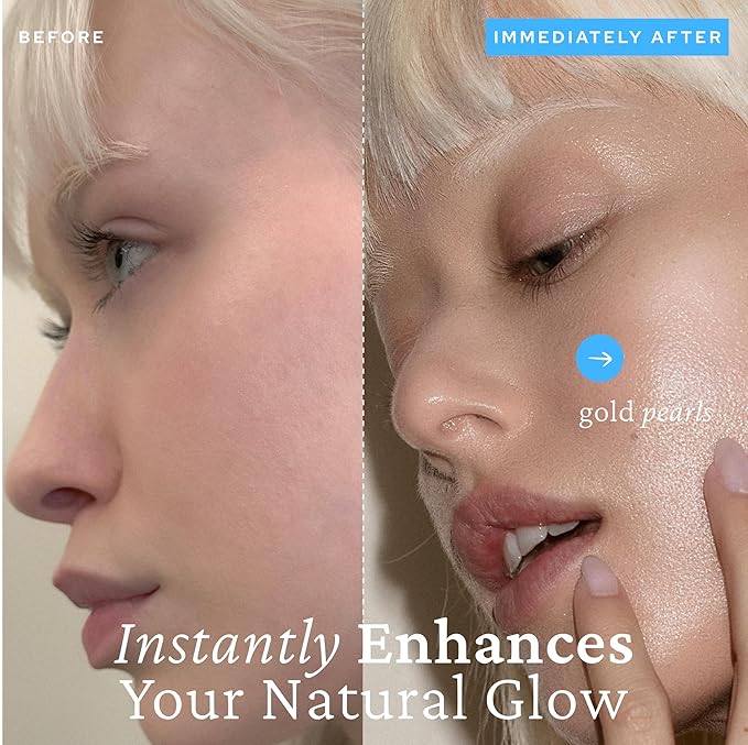 belif Vitamin C Golden Glow Serum for Face & Body – Brightening Luminizer & Hydrating Makeup Primer, Blur Pores & Even Skin Texture with Niacinamide & PHA, Korean Skincare, 1.69 fl.oz