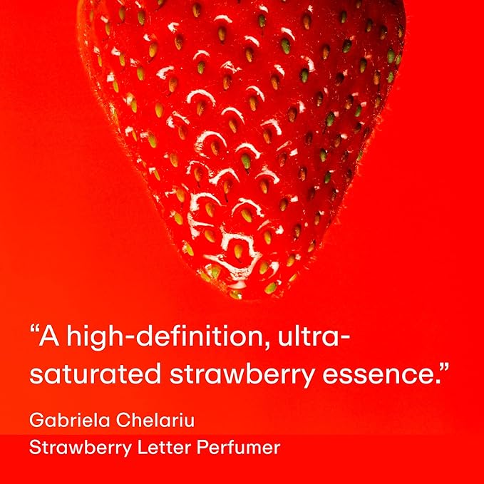 PHLUR Strawberry Letter Eau de Parfum - Full Size Perfume Spray for Women & Men - Strawberry Gourmand Fine Fragrance (50mL)