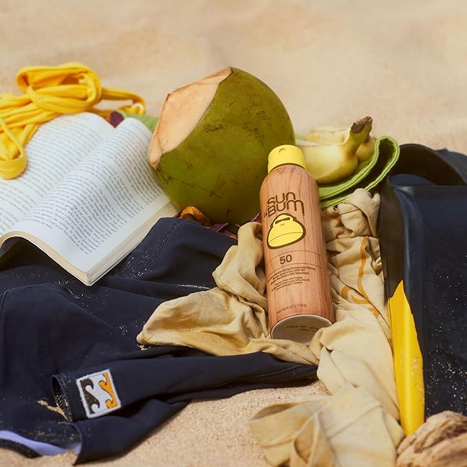 Sun Bum Original SPF 50 Sunscreen Body Spray - Broad Spectrum Moisturizing Sunscreen with Vitamin E - Hawaii 104 Act Compliant (Made without Octinoxate & Oxybenzone) - 6 oz