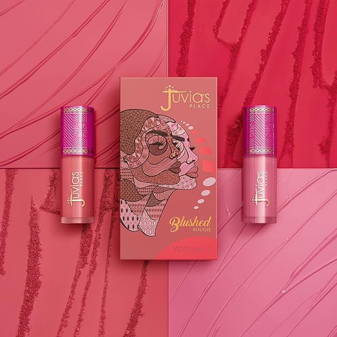 Juvia's Place Blushed Liquid Blush CoralRose - Dewy Tint Cheeks Makeup Glow Pigment Effortless Beauty Long Lasting Cosmetics Soft Creamy Natural Buildable All Skin Color Light Flawless Finish Blend