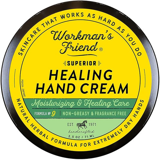 WORKMAN'S FRIEND Superior Healing Hand Cream - Intense Moisturizer - Heals Extremely Dry & Cracked Skin - 2.5 ounce