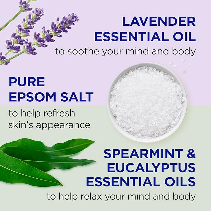 Dr Teal's Foaming Bath with Pure Epsom Salt, Lavender & Eucalyptus, 34 fl oz (Pack of 2)