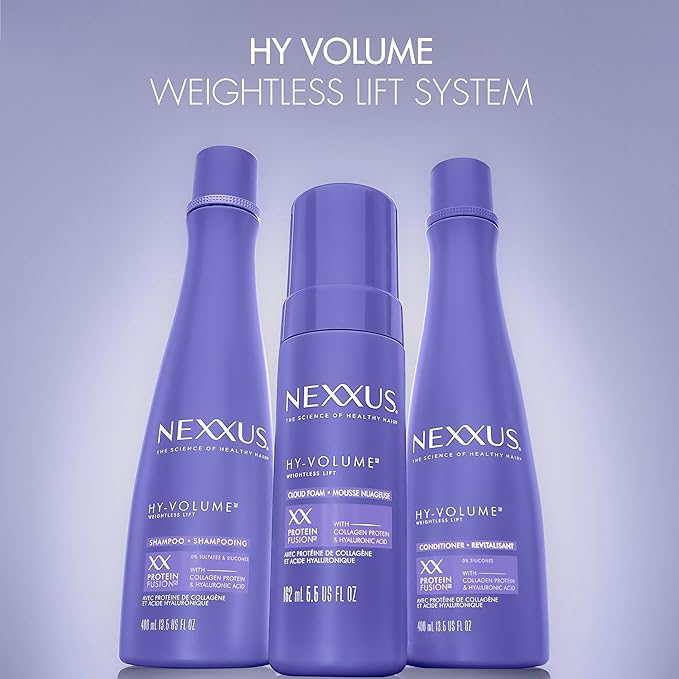 Nexxus Hy-Volume Weightless Lift Conditioner Protein Fusion with Collagen Protein & Hyaluronic Acid For Flat & Limp Hair for 48 Hours of Volume 13.5 Fl Oz
