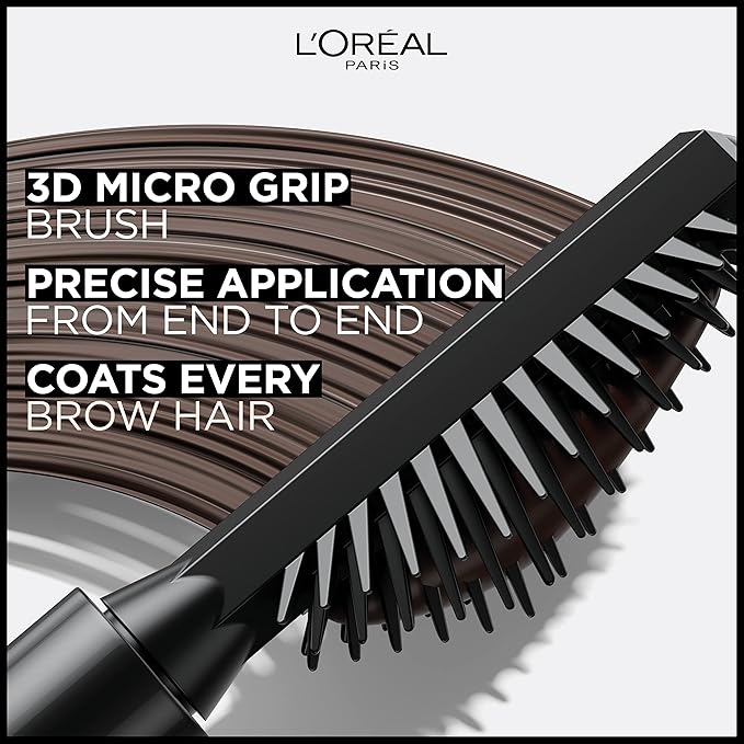 L'Oreal Paris Infallible Volumizing 24H Wear Brow Mascara, Long Lasting Eyebrow Makeup for 2X Fuller Eyebrows, 8.0 Light Blonde, 0.13 Fl Oz