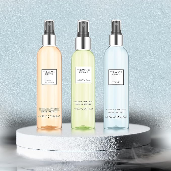 Vera Wang Embrace Body Mist for Women Periwinkle and Iris Scent, 8 Ounce Body Mist Spray Passionate Floral and Sparkling Fragrance (Pack of 2)