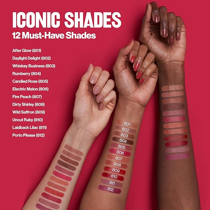 Revlon Super Lustrous Lipstick, Creamy Formula For Soft, Fuller-Looking Lips, Moisturized Feel, 810 Uncut Ruby, 0.15 oz