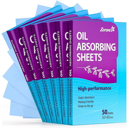 Premium Oil Absorbing Sheets for Face - 6 Oily Skin