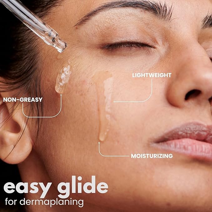 Dermaplane Oil for Women with Very Sensitive Skin - Lightweight Face Shaving Oil, Natural Facial Shave Oil - Use with a Dermaplaning Tool, Razor, Shaver or Microblade for Close Shave 4oz by Ouiloe