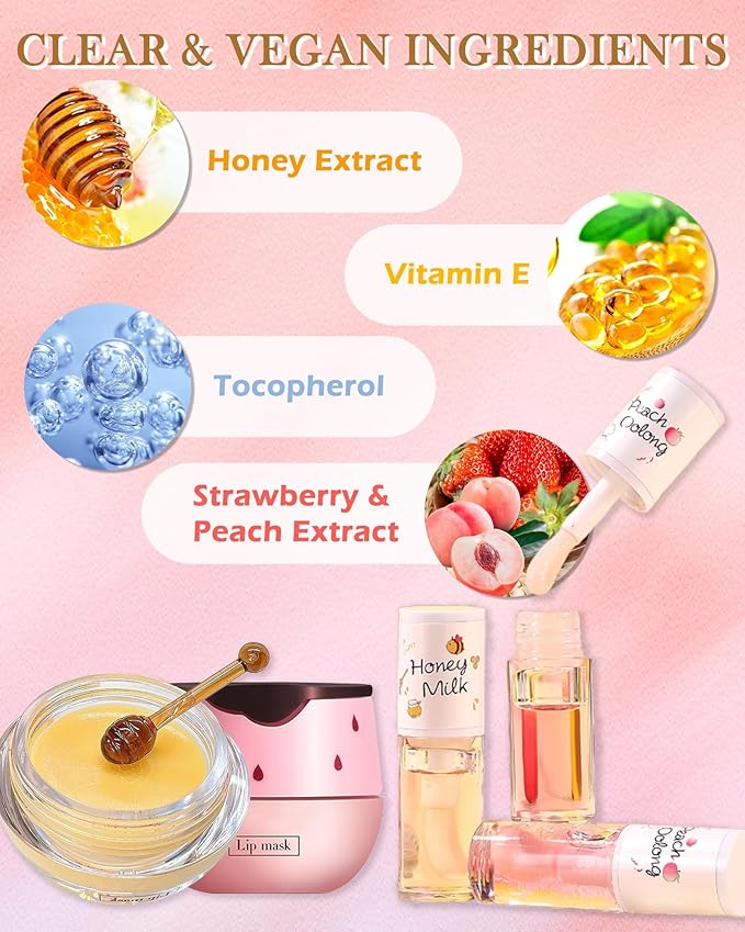 2Pcs Bee Lip Balm Honey Pot Exfoliator