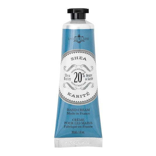 La Chatelaine 20% Shea Butter Hand Cream, Travel Size, Organic Argan Oil, Moisturizing, Nourishing, Extra-Rich Hand Lotion, Made in France, Paraben Free, 1 oz / 30ml (Shea)