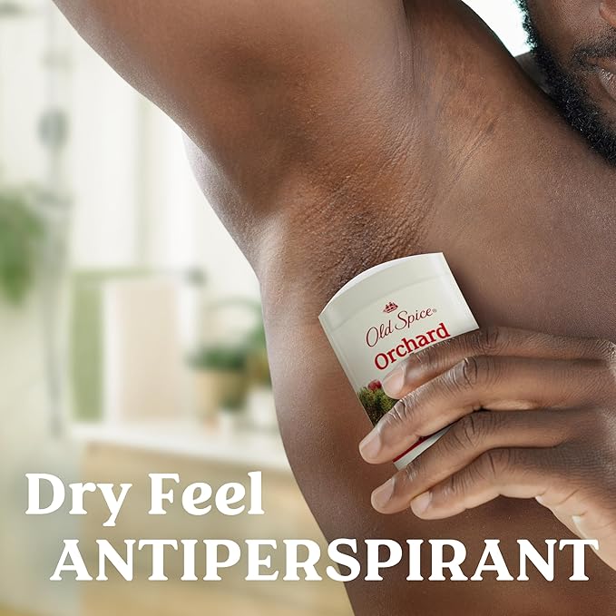 Old Spice Dry Feel Antiperspirant Deodorant for Men, 24/7 Long Lasting Freshness, 24/7 Sweat & Odor Protection, Gentle on Skin with Skin Conditioners, Orchard with Apple & Hops Water Scent, 2.6 oz