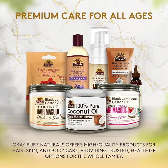 Okay Black Jamaican Castor Oil Hair Growth for Unisex - 4 oz Oil