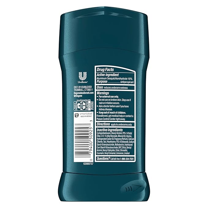 Degree Men Antiperspirant Deodorant Stick Deep Cedar & Lavender 4 Count 72-Hour Sweat and Odor Protection Deodorant for Men With Body Heat Activated Technology 2.7 oz