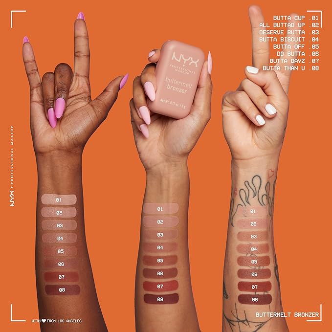 NYX PROFESSIONAL MAKEUP Matte Buttermelt Bronzer, Longwear Face Deserve Butta