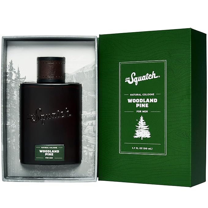Dr. Squatch Natural Cologne for Men - Scent-Lock Technology and Sustainably-Sourced Ingredients - Woodland Pine Cologne (1.7 fl oz)