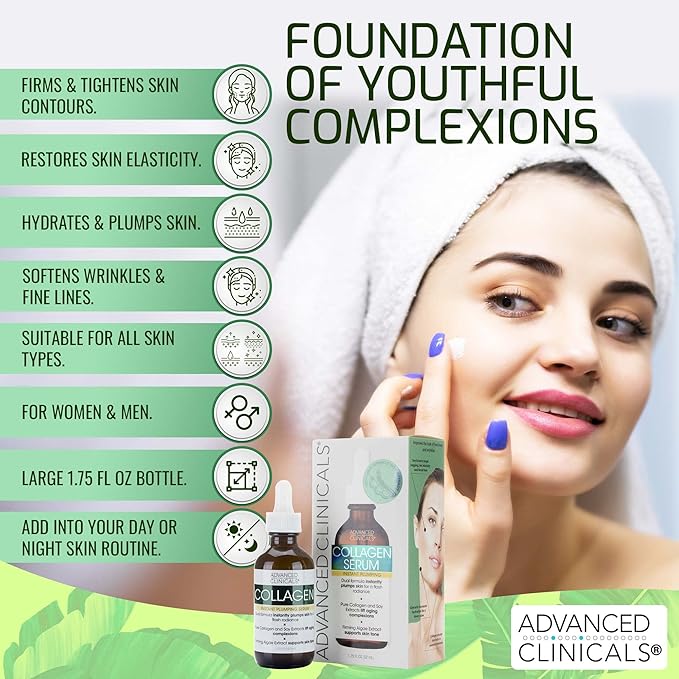 Advanced clinicals collagen facial serum,