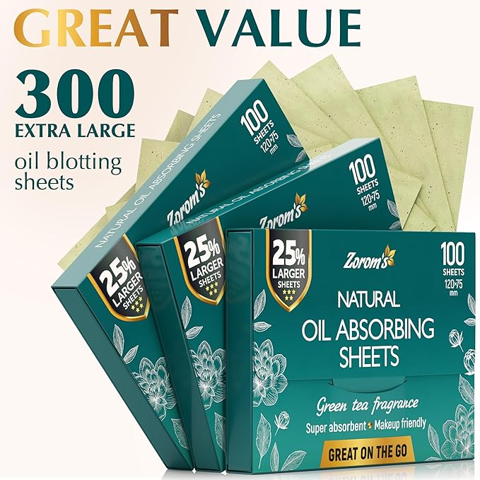 Natural Green Tea Oil Blotting Sheets for Face Face