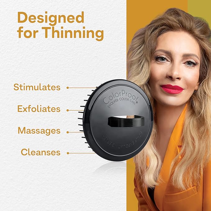 Colorproof Scalp Brush for Thinning Hair, Scalp Exfoliator Brush for Thicker-Looking Hair — Encourages Hair Growth & Removes Buildup